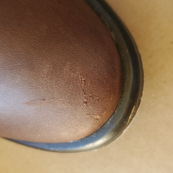 Brazilian made brown leather upper boots size 6m - Picture 12 of 13